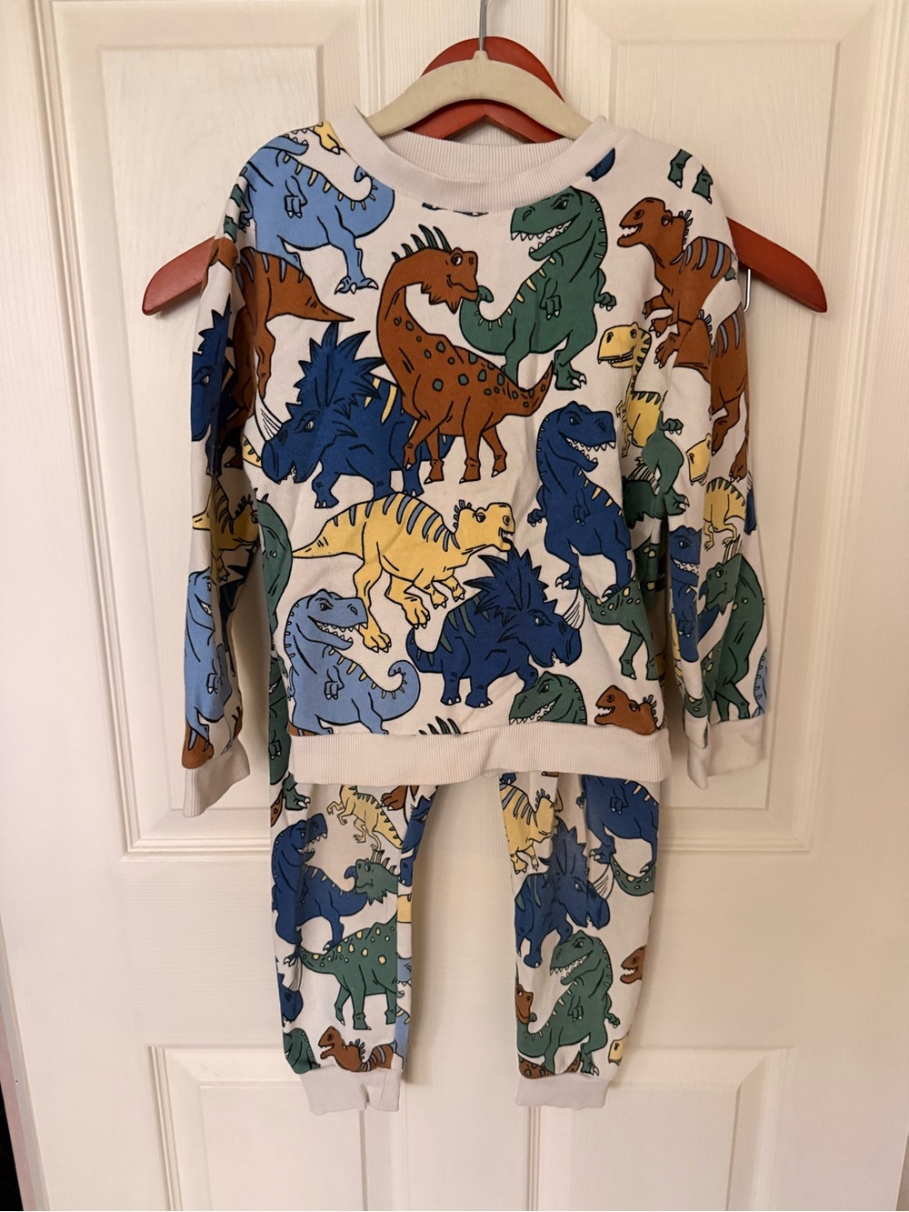 H&M Dinosaur Print Matching Sweatsuit